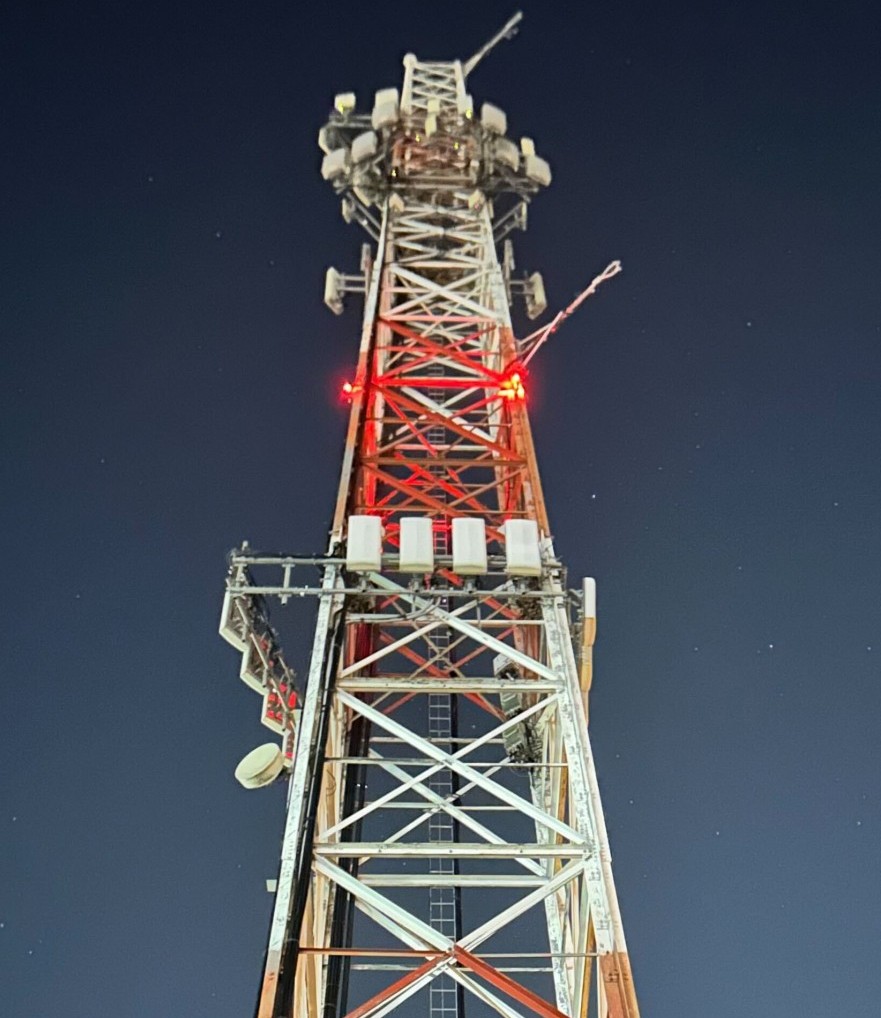 The tower at Mineola at night. Photo by Emily Franklin
